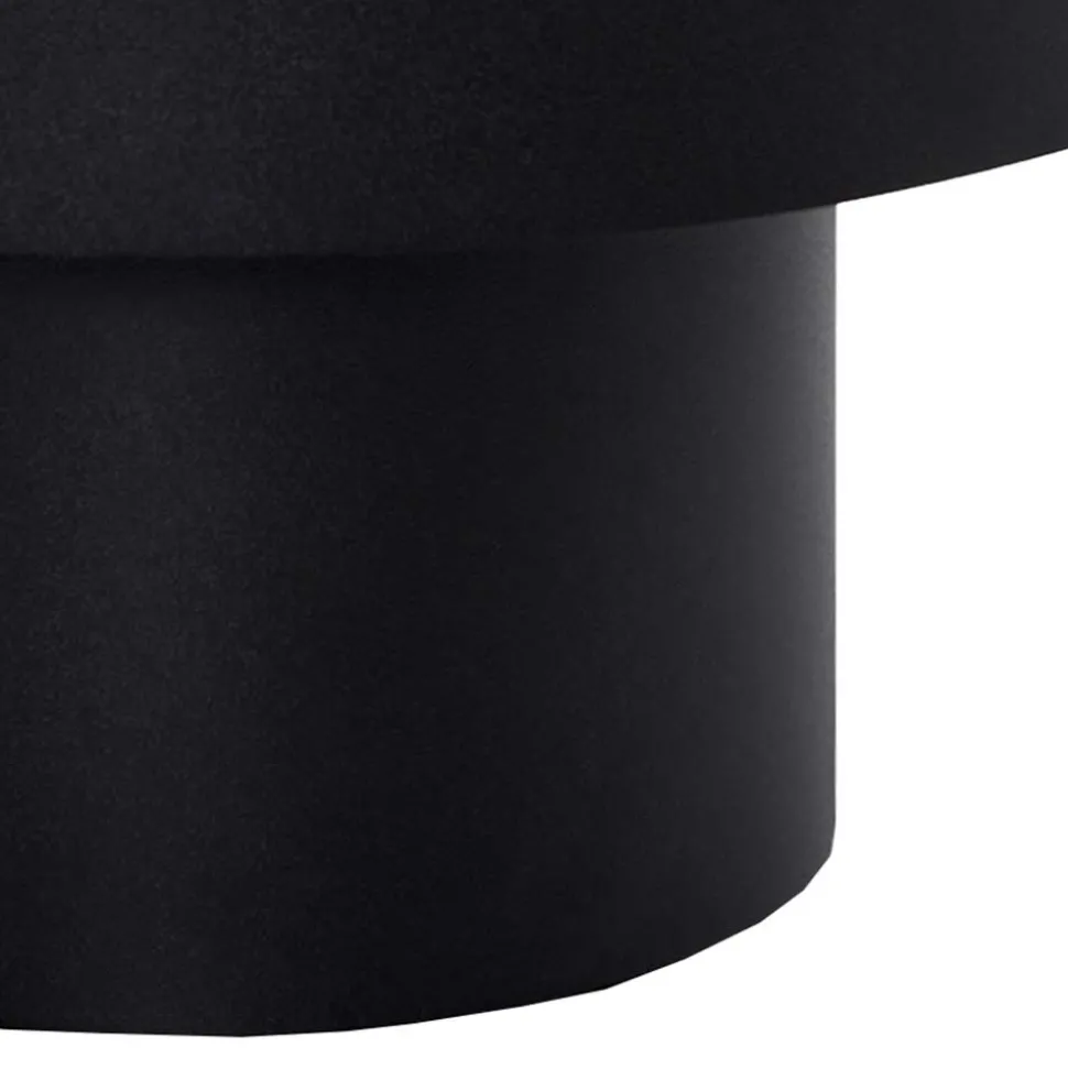 Runder Design-Couchtisch in Schwarz - Plurana