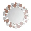 Runder Designer Spiegel in Silber & Rosegold - Sulliva