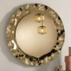 Runder Designerspiegel in Bronze - Atria