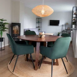 Runder Designtisch & 4 Stühle - Annescu (fünfteilig)