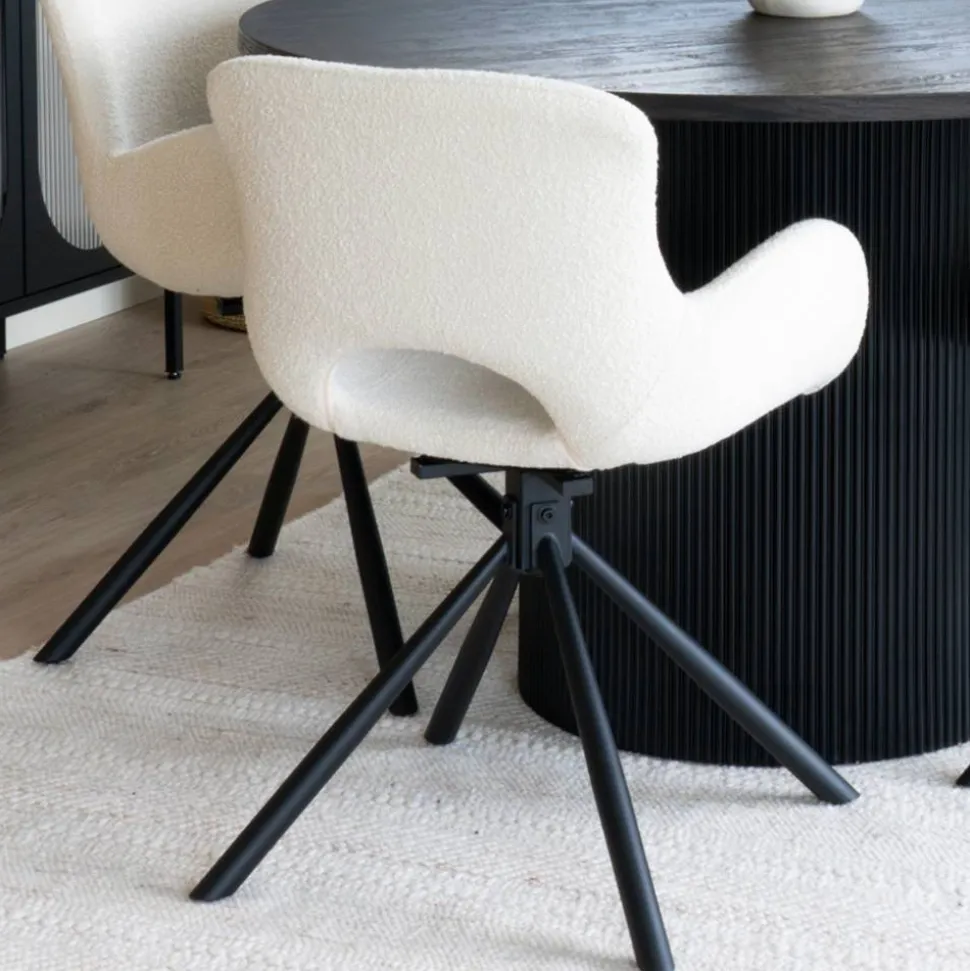 Runder Esstisch und Drehstühle Set - Calm (fünfteilig)