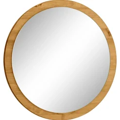 Runder Flurspiegel mit Massivholzrahmen - Zavieca