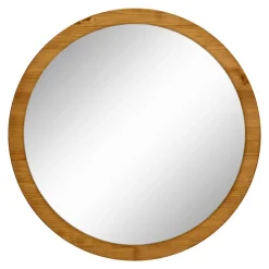 Runder Flurspiegel mit Massivholzrahmen - Zavieca