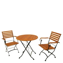 Runder Gartentisch mit Armlehnstühlen - Georgy (dreiteilig)