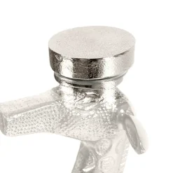 Runder Glas Beistelltisch mit Giraffe als Fuß - Fenya