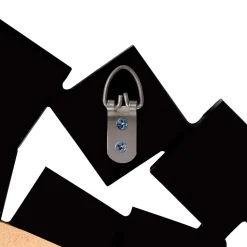 Runder Hängespiegel in Silber & Grau - Compadro