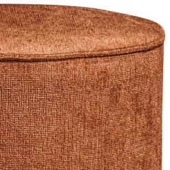 Runder Hocker in Rostbraun - Shearme