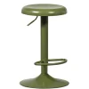 Runder Metall-Barhocker in Grün - höhenverstellbar - Giolia