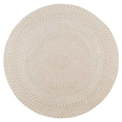 Runder Outdoor-Teppich in Beige - Emjos