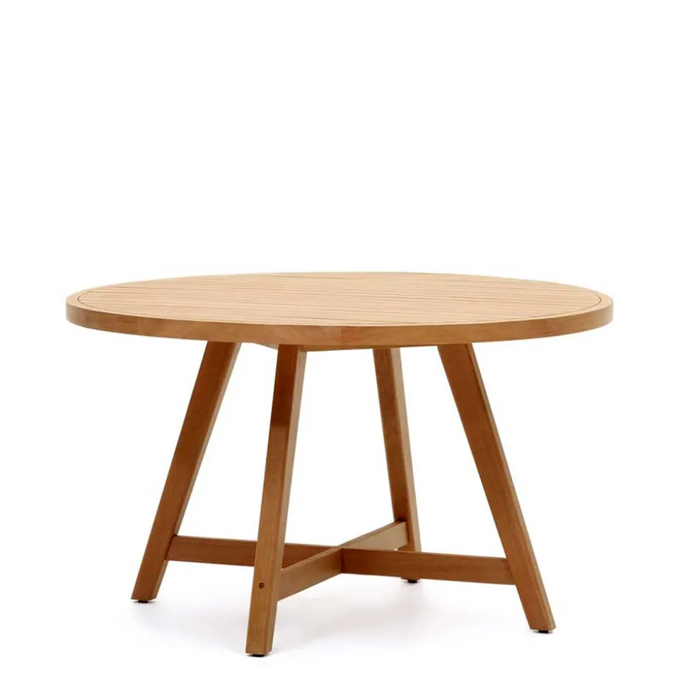 Runder Outdoor-Tisch aus Eukalyptusholz - Lindos