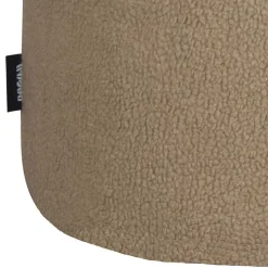 Runder Plüsch Hocker in Beige - Belpasso