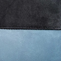 Runder Polsterhocker in Hellgrau & Schwarz - Paleara