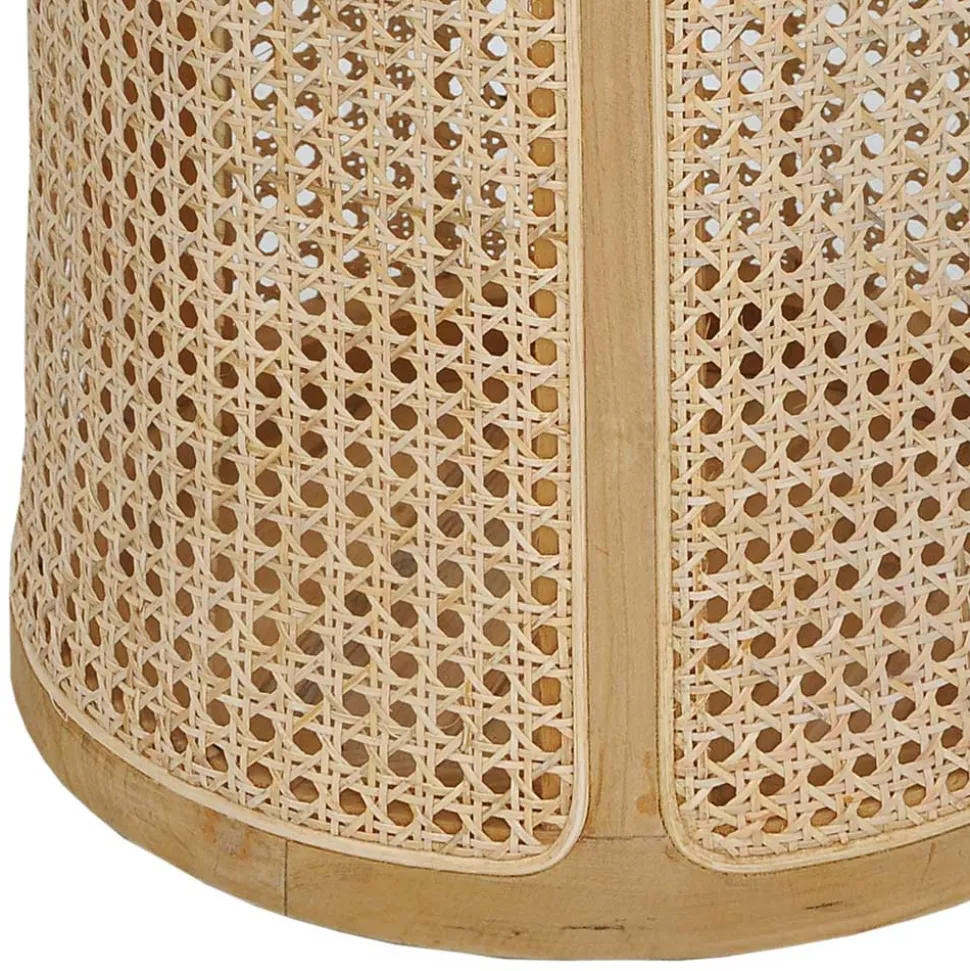 Runder Rattan Wäschekorb in Natur - Vilrada