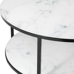 Runder Sofatisch im Marmor Look - Dikono