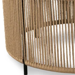 Runder Sofatisch mit grau getönter Glasplatte - Pharina