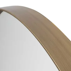 Runder Spiegel aus Metall in Gold - Megida