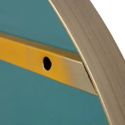 Runder Spiegel aus Metall in Gold - Megida