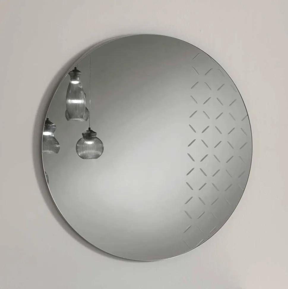 Runder Spiegel mit Muster - Crenba