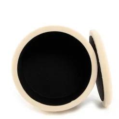 Runder Stauraum Hocker in Creme & Gold - Loeesa