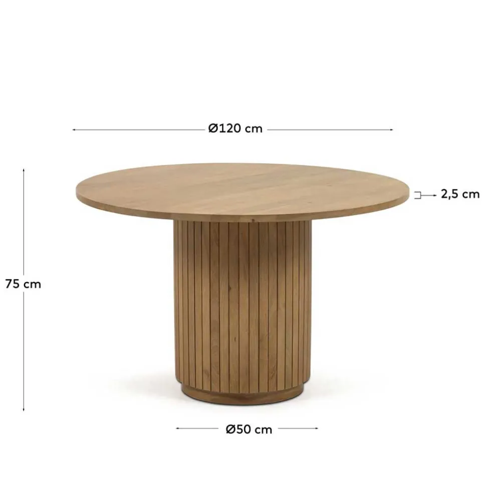 Runder Säulentisch im Skandi Design - Ilvenda