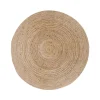 Runder Teppich aus Jute Natur - Nabrosia