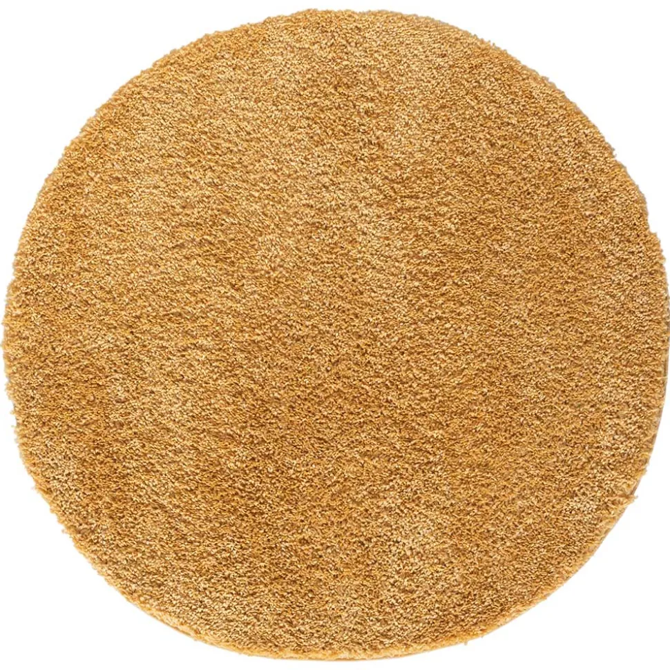 Runder Teppich in Gold Gelb - Lidoria