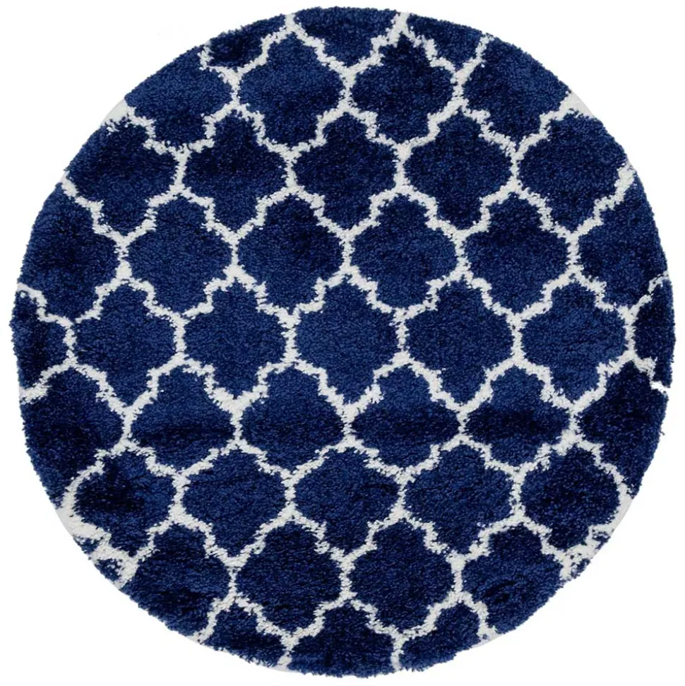 Runder Teppich mit hohem Flor 150 cm - Cranita