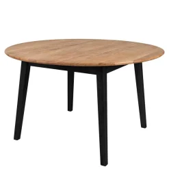 Runder Tisch mit Eichenholzplatte - Cinandra