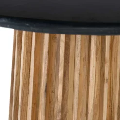 Runder Tisch mit schwarzer Marmorplatte - Pietras