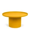 Runder Wohnzimmertisch in Gelb - Tabaco