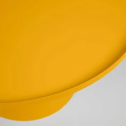Runder Wohnzimmertisch in Gelb - Tabaco