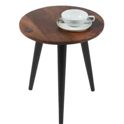 Runder Wohnzimmertisch mit 3-Fußgestell - Devanico