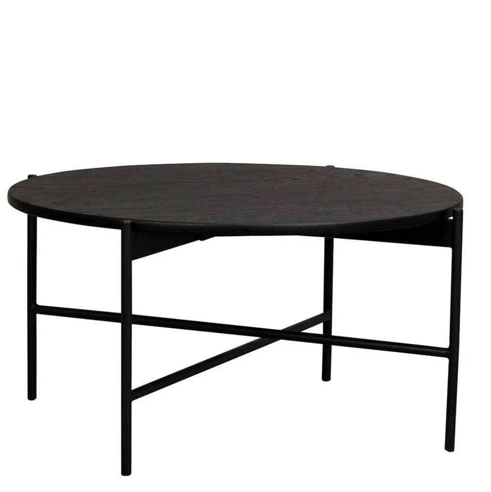 Runder Wohnzimmertisch mit Metallgestell - Enetta