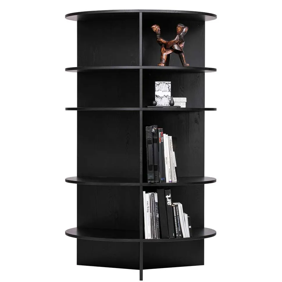 Rundes Standregal aus Esche Massivholz - Nircana