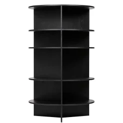 Rundes Standregal aus Esche Massivholz - Nircana