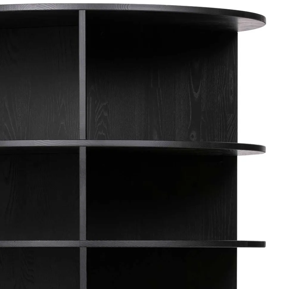 Rundes Standregal aus Esche Massivholz - Nircana