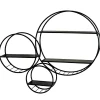 Rundes Wandregal aus schwarzem Metall - Zlotka