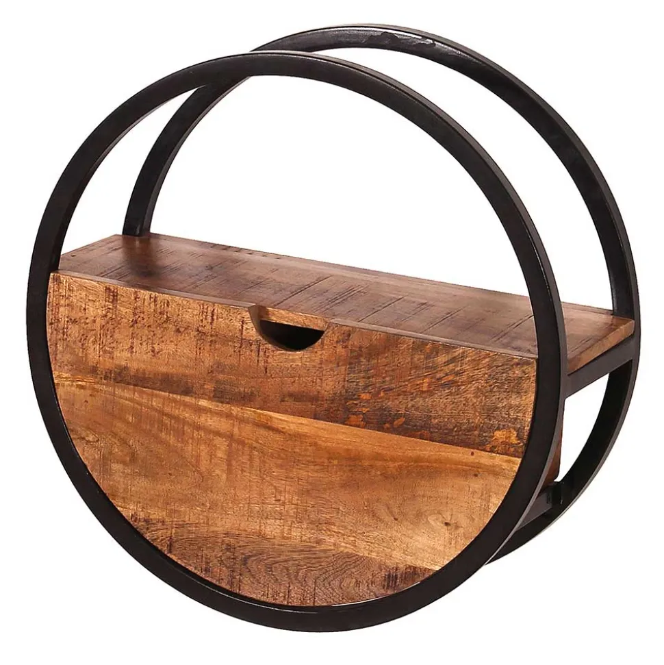 Rundes Wandregal mit einer Schublade - Evradon