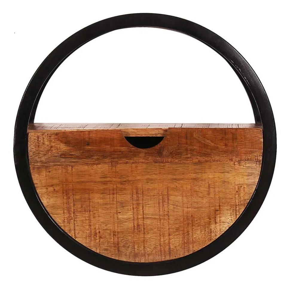 Rundes Wandregal mit einer Schublade - Evradon