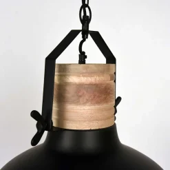 Rustikale Hängelampe in Schwarz & Natur Mango - Veronica