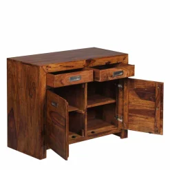 Rustikale Kommode Hoslo aus Holz massiv Sheesham