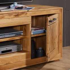 Rustikale Schrankwand Troncon aus Wildeiche (vierteilig)