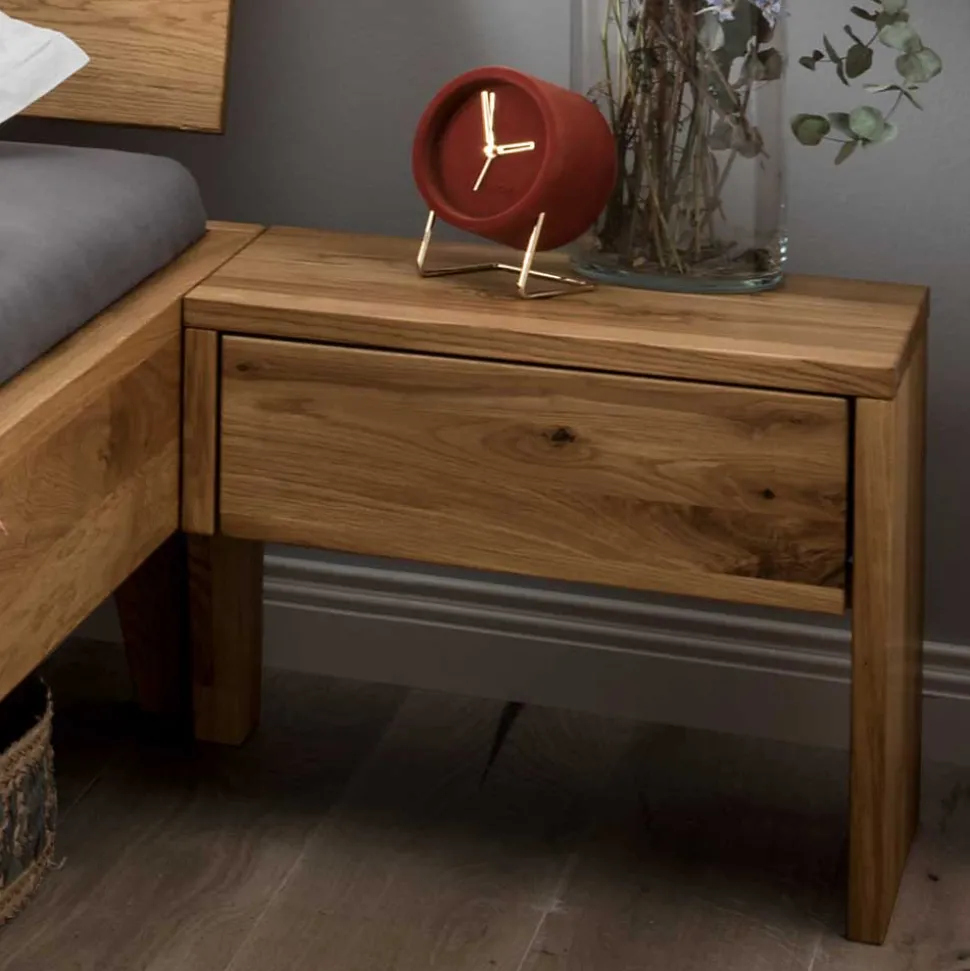 Rustikales Bett Set mit Nachttischen - Yunves (dreiteilig)