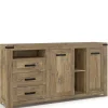 Rustikal-modernes Sideboard in Eiche Dunkel - Ginetta