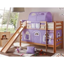 Rutsche Doppelstockbett aus Buche Natur - Hamjon