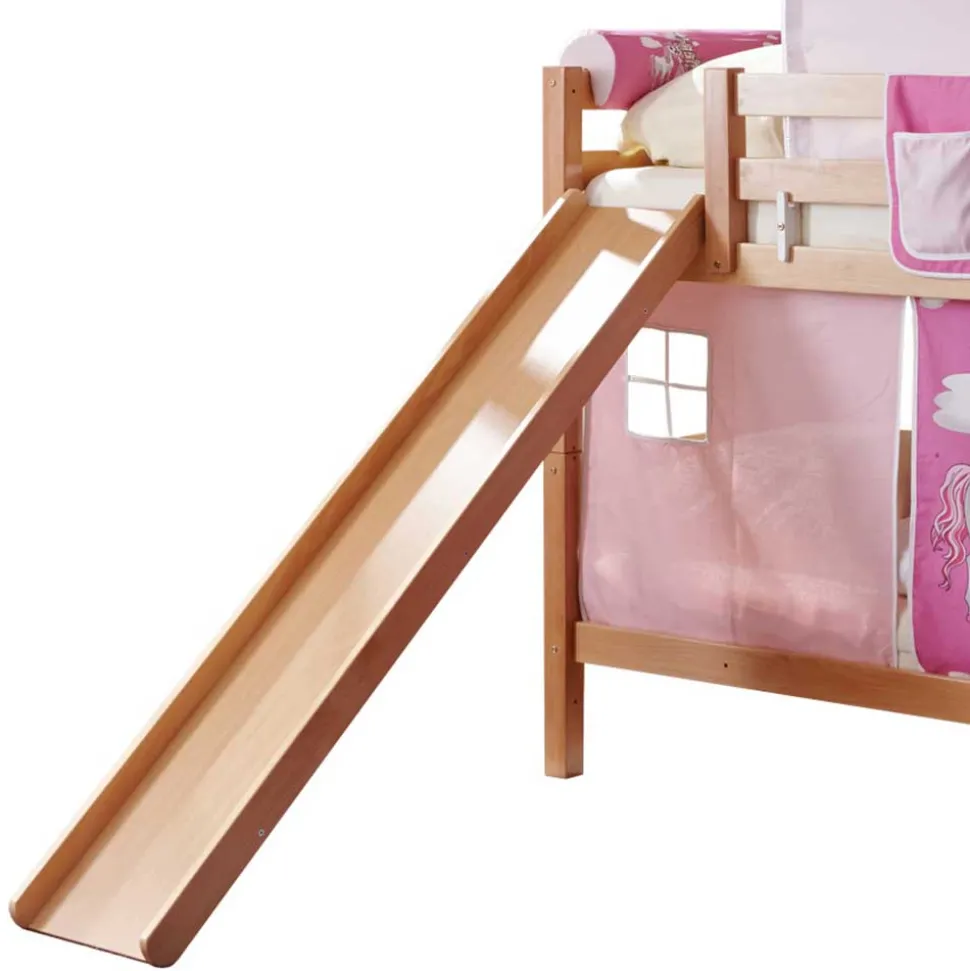 Rutsche Etagenbett für Mädchen in Natur - Norklin