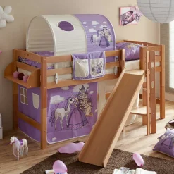 Rutsche Podest Hochbett in Buche Natur - Russell