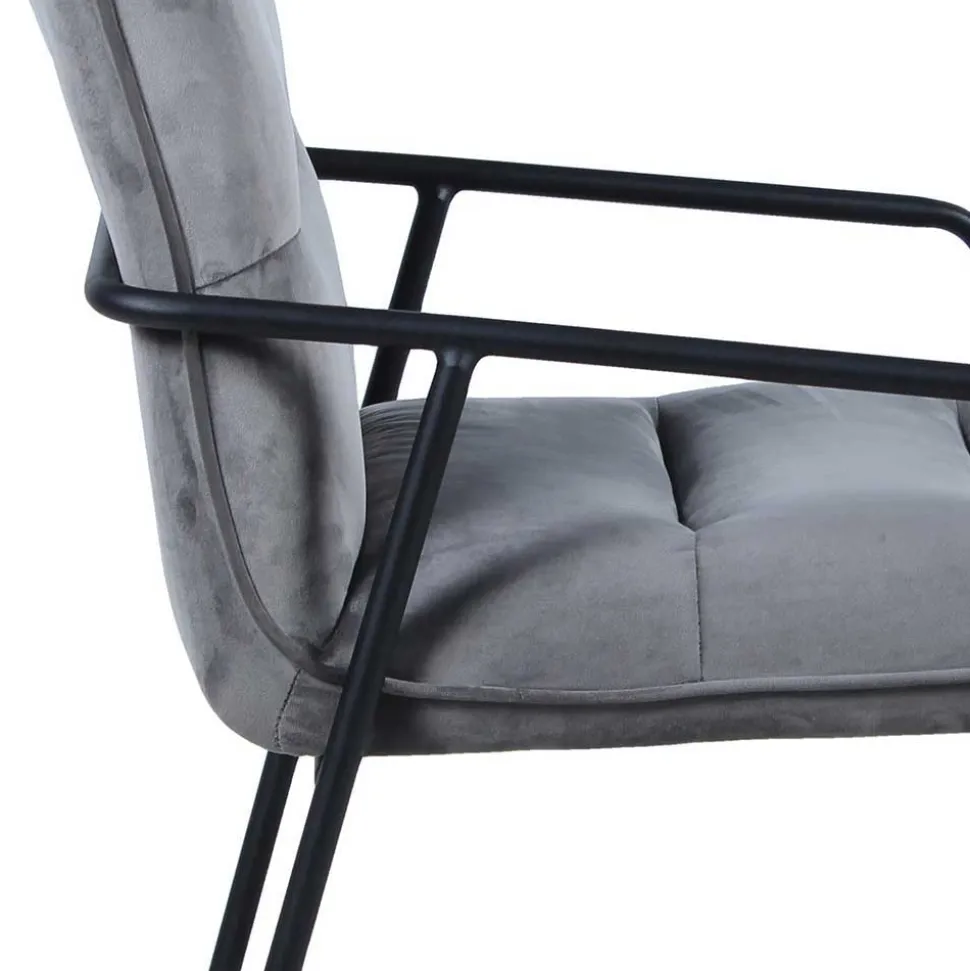 Samt Armlehnenstühle mit Esstisch - Casimir (fünfteilig)