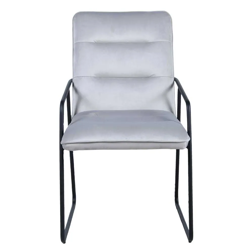 Samt Armlehnenstühle mit Esstisch - Casimir (fünfteilig)