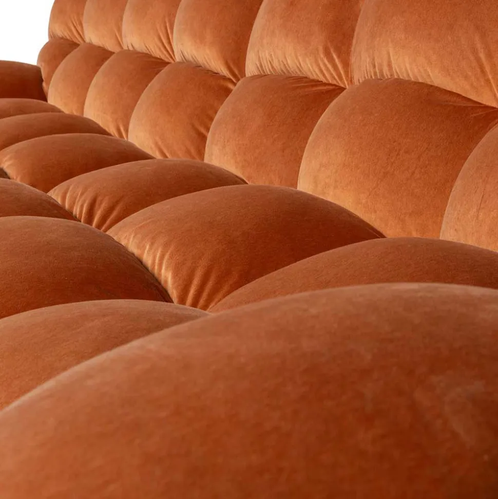 Samt Designcouch in Terracotta - Gracey